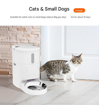 Smart Automatic Pet Feeder with WiFi APP Control | Dual Bowls | 3L / 6L Large Capacity | Cats & Dogs