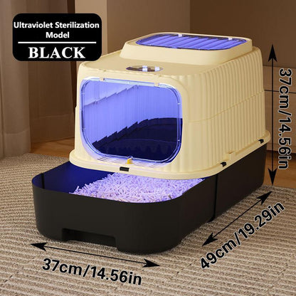 Multi-Functional Cat Litter Box | Easy-Clean Drawer, Odor & Germ Control, Wholesale Available