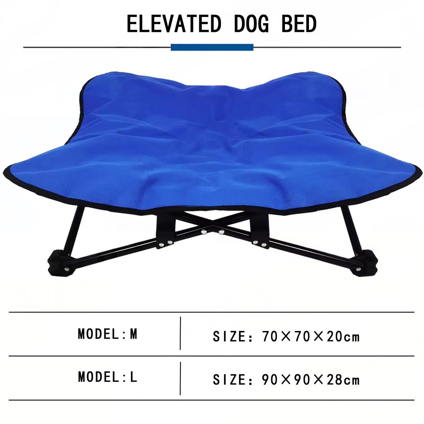 Foldable Elevated Pet Bed for Autumn &amp; Winter | Waterproof, Moisture-Proof, Portable High Frame Dog Bed
