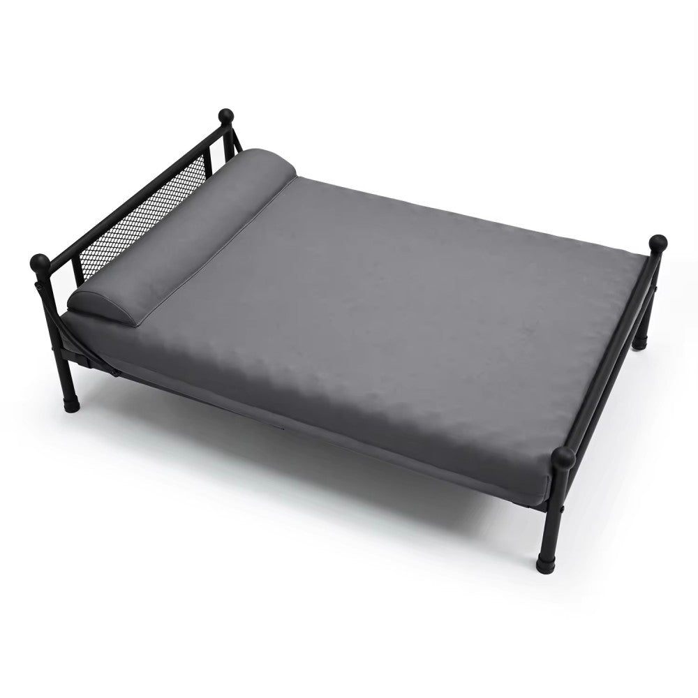 Winter Elevated Dog Bed with Cushion | Iron Frame Pet Cot | Durable, Breathable & Cozy Pet Furniture for Medium & Large Dogs