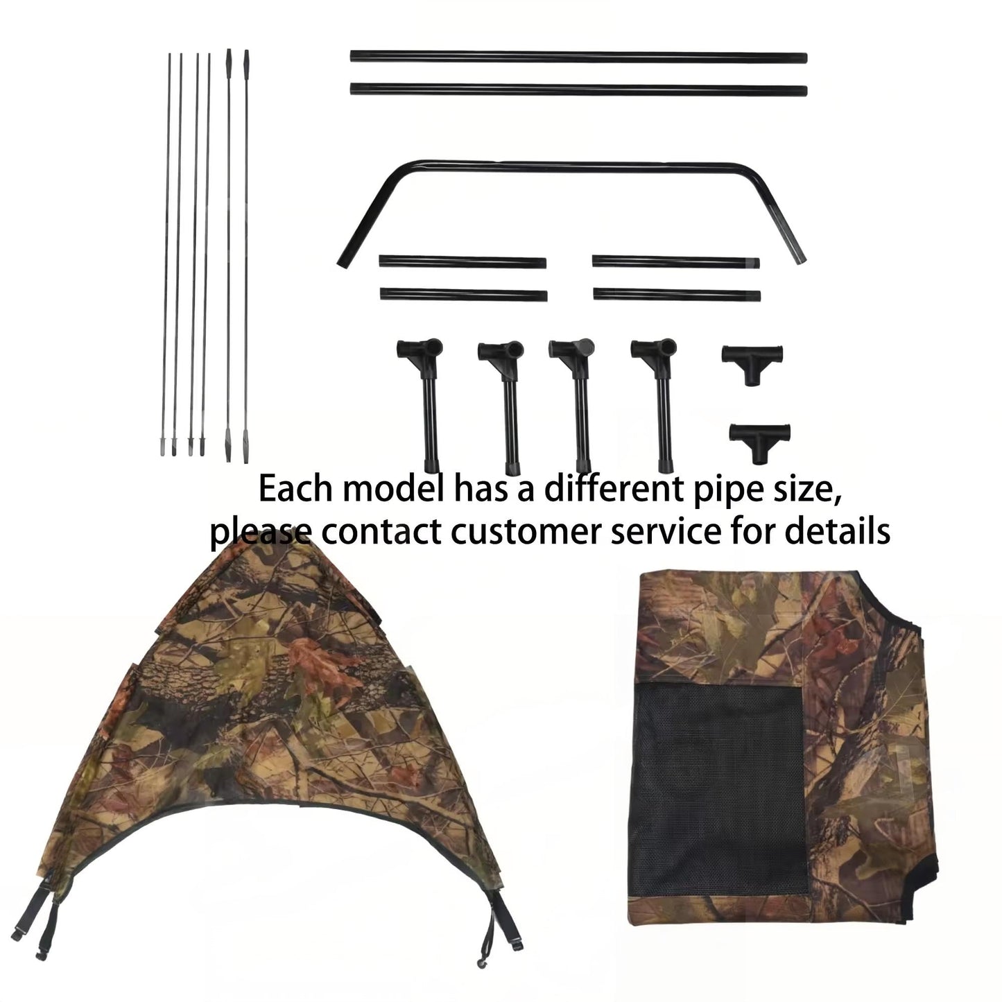 Camouflage Elevated Dog Bed with Removable Canopy | Outdoor Camping, Waterproof, Easy-to-Clean Pet Bed | Portable High-Rise Tent Bed for Large Dogs