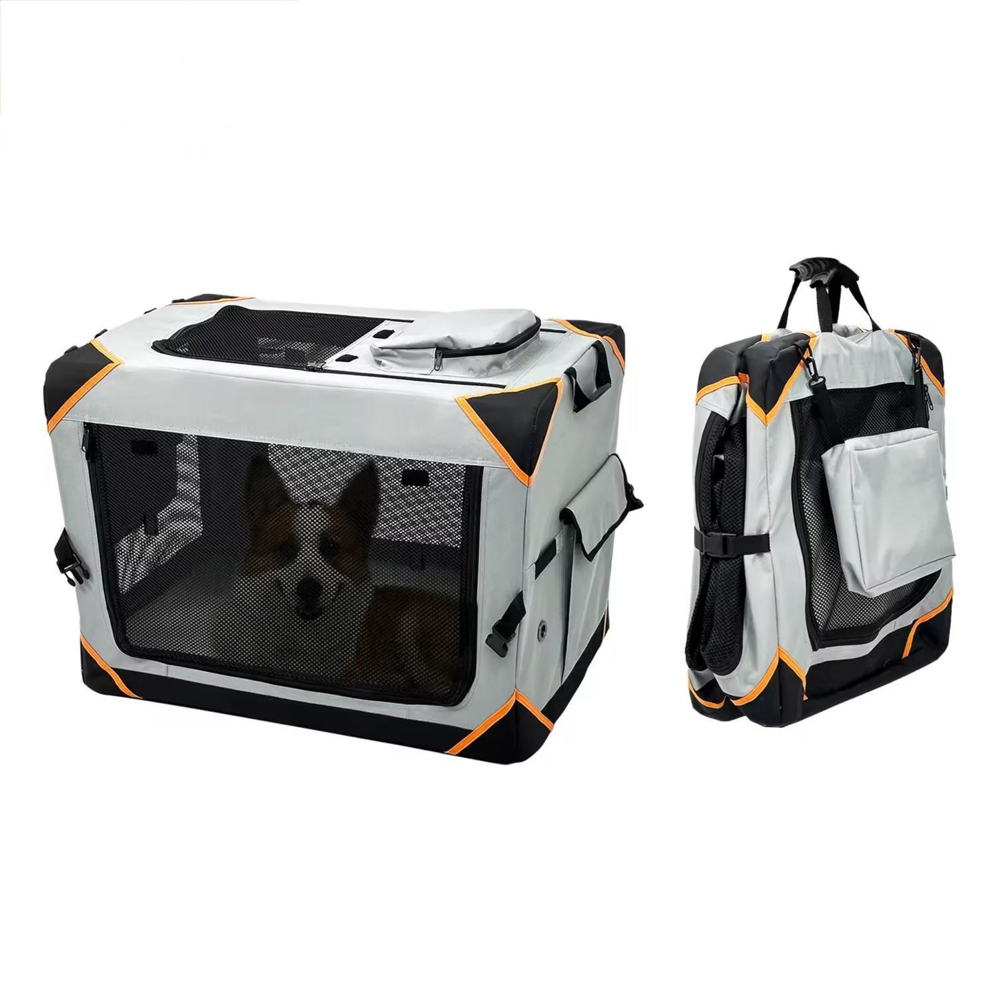 Foldable Outdoor Car Pet Crate | Extra Large Portable Dog Travel Kennel | Collapsible Cat & Dog Carrier for Car, Home & Outdoor Use