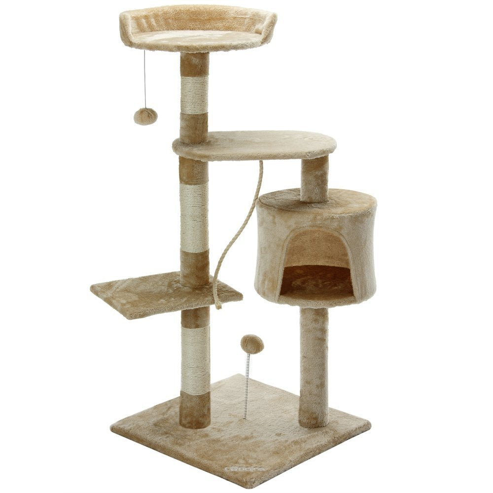 Sturdy Cat Tree & Pet Bed | CARB Board, Sisal & Paper Tube | Cat Climbing Tower, Scratching Post | Factory Direct Wholesale