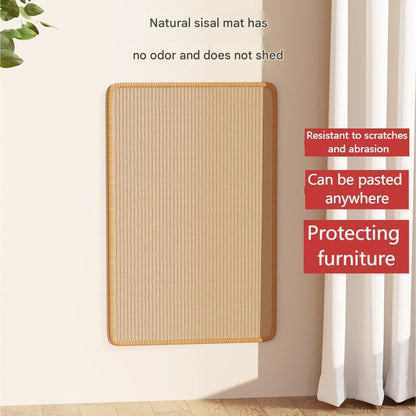 Wall-Mounted Sisal Cat Scratcher Pad | No-Shed Scratch Board Protector for Sofa & Furniture | Durable, Washable Cat Claw Mat – Multiple Sizes