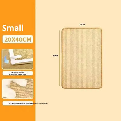 Wall-Mounted Sisal Cat Scratcher Pad | No-Shed Scratch Board Protector for Sofa & Furniture | Durable, Washable Cat Claw Mat – Multiple Sizes