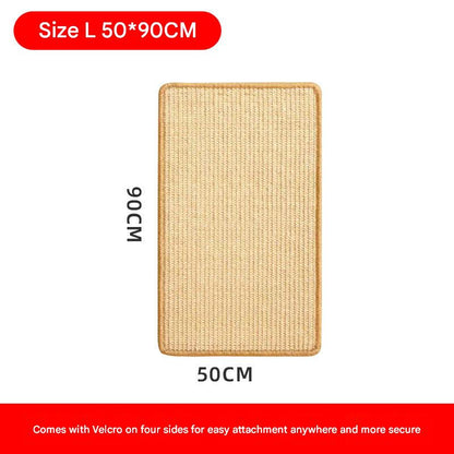 Wall-Mounted Sisal Cat Scratcher Pad | No-Shed Scratch Board Protector for Sofa & Furniture | Durable, Washable Cat Claw Mat – Multiple Sizes