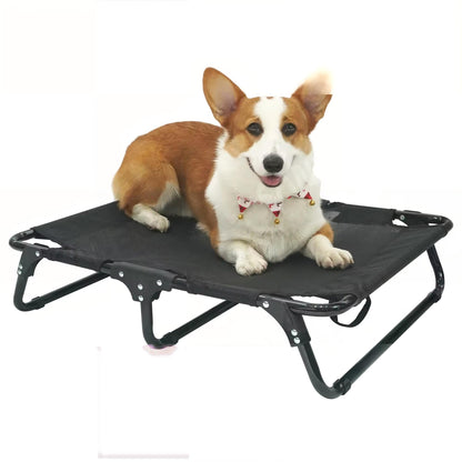 Foldable Elevated Dog Bed | Heavy Duty Waterproof Pet Bed for Medium & Large Dogs | Easy to Assemble, Portable Pet Cot for Outdoor & Indoor Use