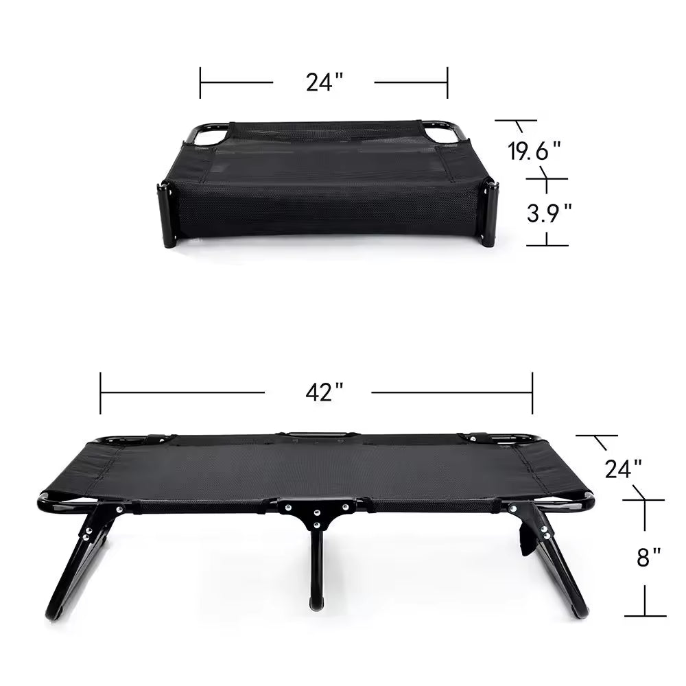 Foldable Elevated Dog Bed | Heavy Duty Waterproof Pet Bed for Medium & Large Dogs | Easy to Assemble, Portable Pet Cot for Outdoor & Indoor Use