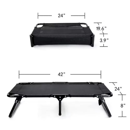 Foldable Elevated Dog Bed | Heavy Duty Waterproof Pet Bed for Medium & Large Dogs | Easy to Assemble, Portable Pet Cot for Outdoor & Indoor Use
