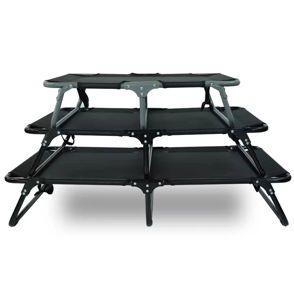Foldable Elevated Dog Bed | Heavy Duty Waterproof Pet Bed for Medium & Large Dogs | Easy to Assemble, Portable Pet Cot for Outdoor & Indoor Use