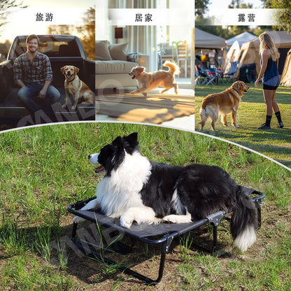 Foldable Elevated Dog Bed | Heavy Duty Waterproof Pet Bed for Medium & Large Dogs | Easy to Assemble, Portable Pet Cot for Outdoor & Indoor Use