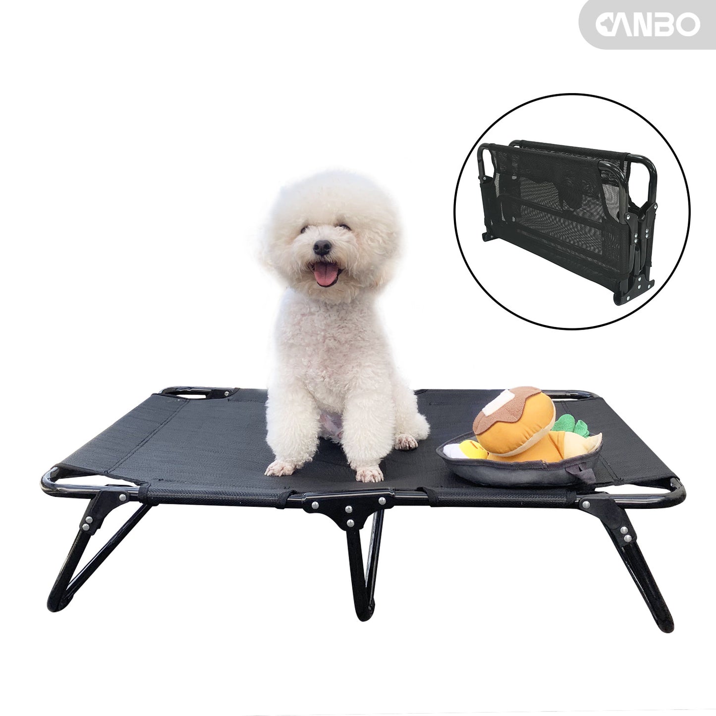 Foldable Elevated Dog Bed | Heavy Duty Waterproof Pet Bed for Medium & Large Dogs | Easy to Assemble, Portable Pet Cot for Outdoor & Indoor Use
