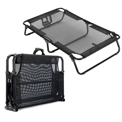 Foldable Elevated Dog Bed | Heavy Duty Waterproof Pet Bed for Medium & Large Dogs | Easy to Assemble, Portable Pet Cot for Outdoor & Indoor Use