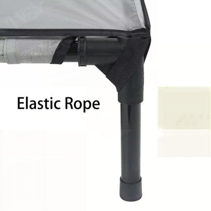 Outdoor Elevated Dog Bed with Sunshade Canopy – Waterproof, Anti-Moisture Tent Dog Bed for Spring &amp; Summer | Raised Pet Cot for Large Dogs, Travel &amp; Camping