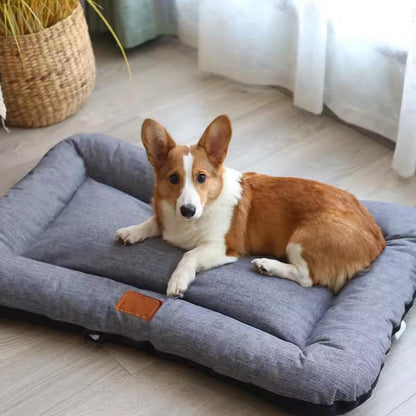 Corduroy Pet Bed Mat – Washable, Breathable & Warm Dog Cushion | All-Season Cozy Pet Bed for Small to XXL Dogs