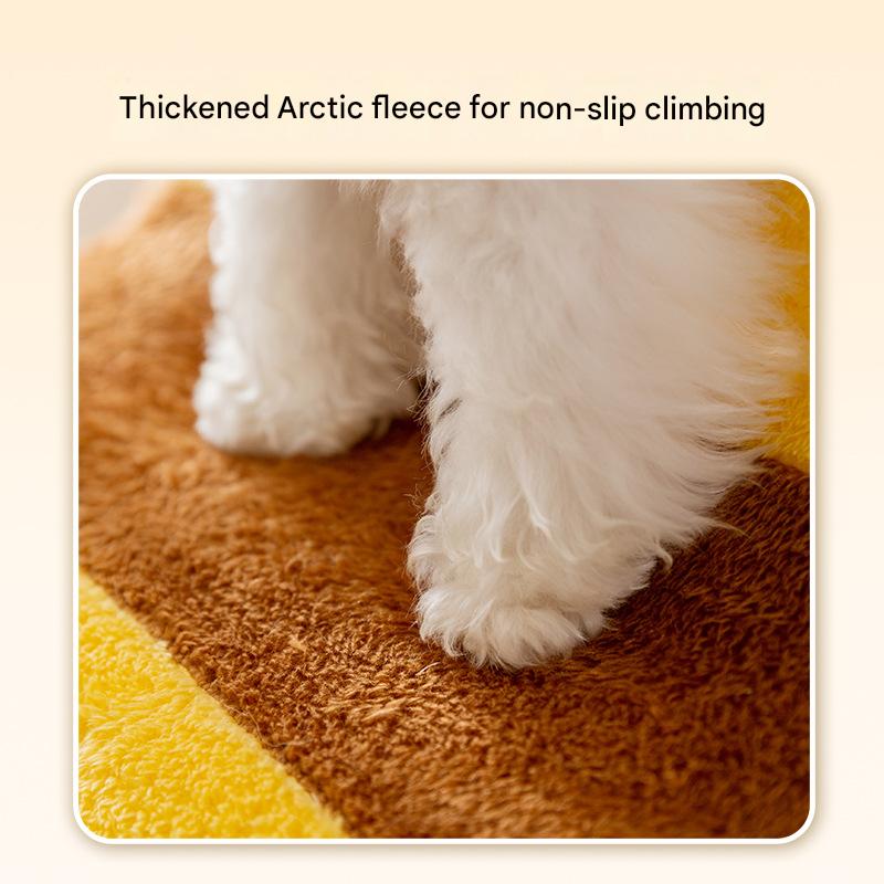 Cute Bee & Bunny Pet Stairs | Wave Design Pet Ramp for Small Dogs, Senior Pets & Cats | Anti-Slip, Washable, Orthopedic Support