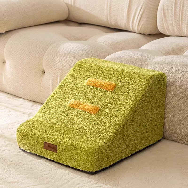 Cute Bee & Bunny Pet Stairs | Wave Design Pet Ramp for Small Dogs, Senior Pets & Cats | Anti-Slip, Washable, Orthopedic Support