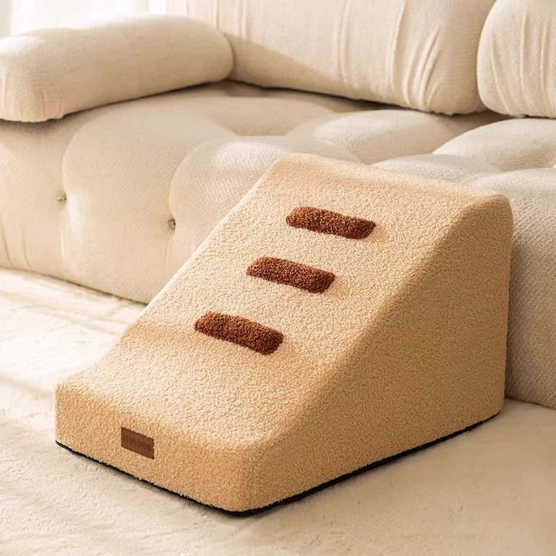Cute Bee & Bunny Pet Stairs | Wave Design Pet Ramp for Small Dogs, Senior Pets & Cats | Anti-Slip, Washable, Orthopedic Support