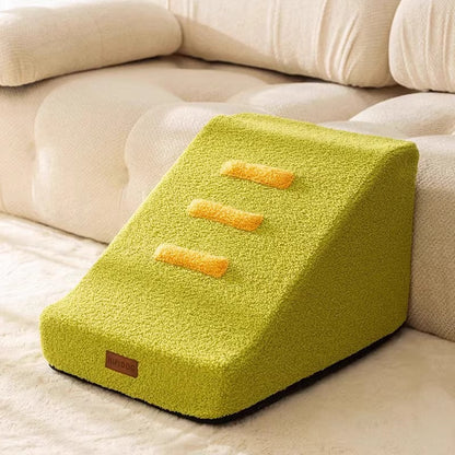 Cute Bee & Bunny Pet Stairs | Wave Design Pet Ramp for Small Dogs, Senior Pets & Cats | Anti-Slip, Washable, Orthopedic Support