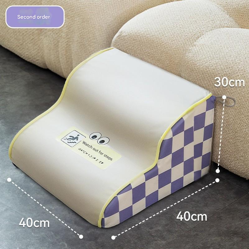 Cute Bee & Bunny Pet Stairs | Wave Design Pet Ramp for Small Dogs, Senior Pets & Cats | Anti-Slip, Washable, Orthopedic Support