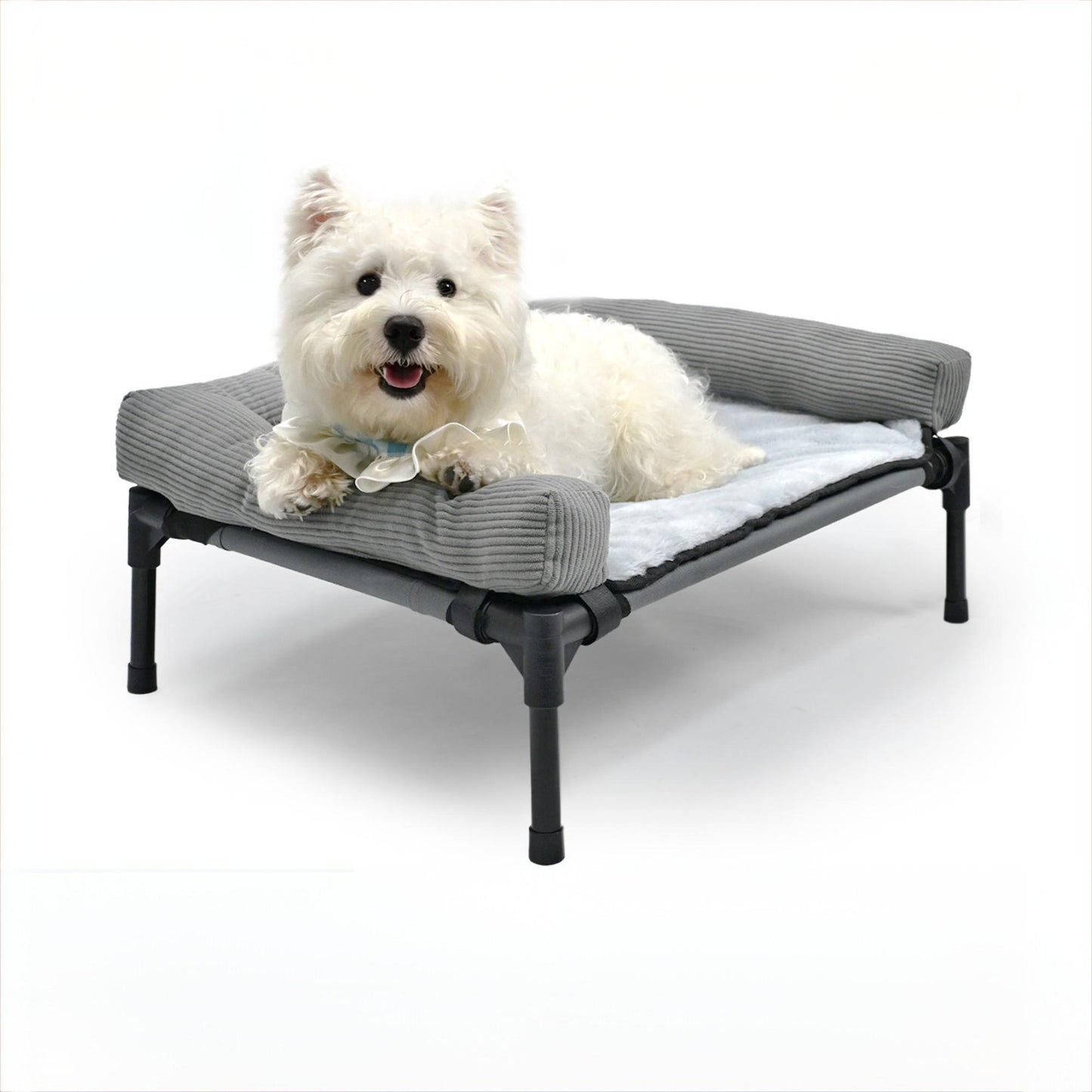 Winter Warmth Elevated Dog Bed with Detachable Pillow | Washable, Waterproof Pet Bed for Cold Weather | Elevated Pet Bed for All Sizes