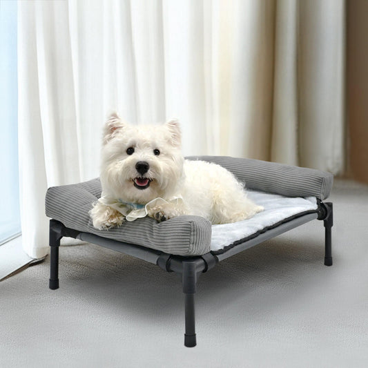 Winter Warmth Elevated Dog Bed with Detachable Pillow | Washable, Waterproof Pet Bed for Cold Weather | Elevated Pet Bed for All Sizes