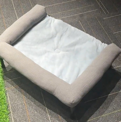 Winter Warmth Elevated Dog Bed with Detachable Pillow | Washable, Waterproof Pet Bed for Cold Weather | Elevated Pet Bed for All Sizes