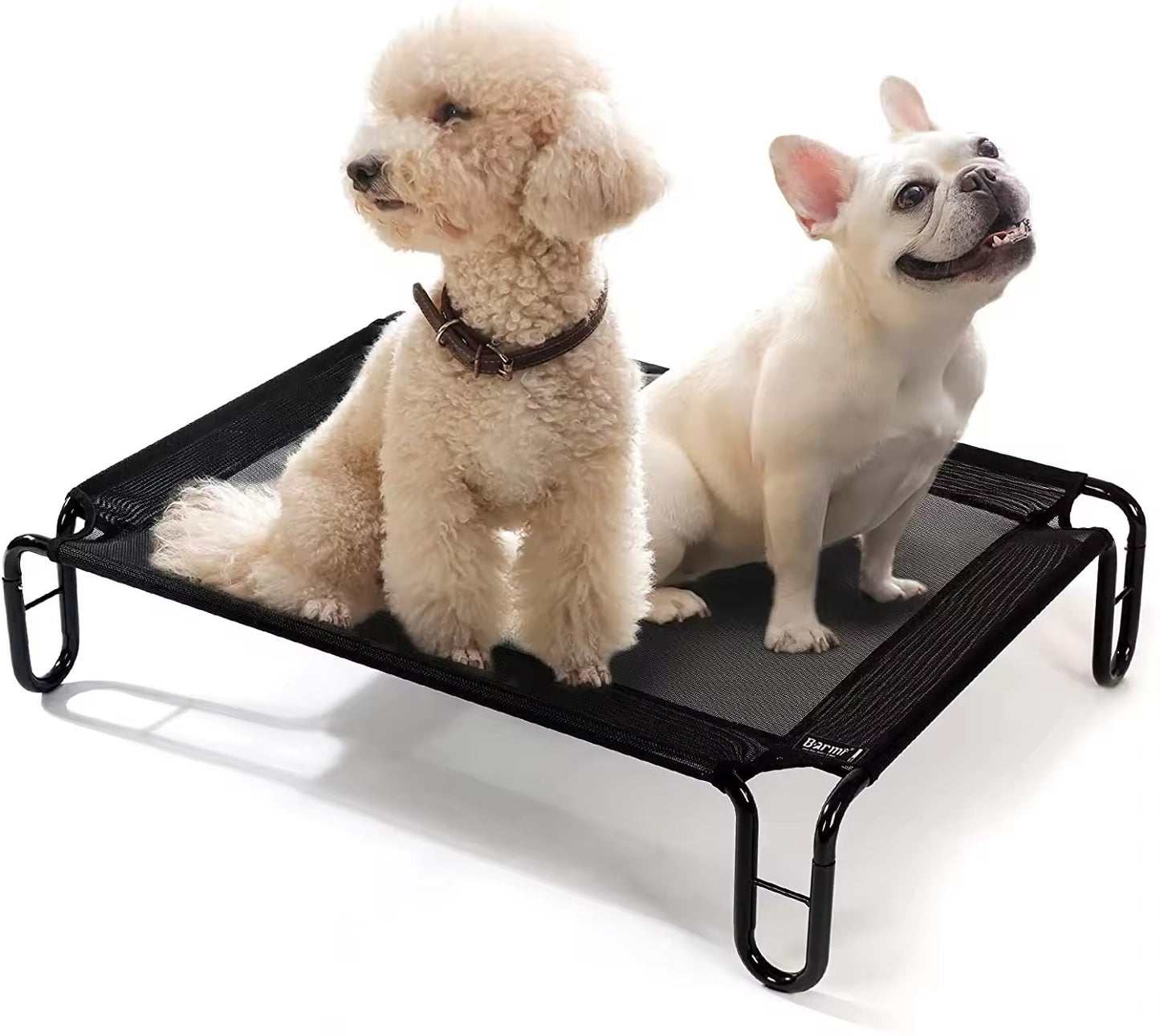 Outdoor Elevated Dog Bed | Waterproof & Chew-Resistant Pet Cot | Detachable Iron Frame with Teslin Mesh | Raised Cooling Dog Cot for Small, Medium & Large Dogs