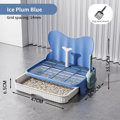 Durable Drawer-Style Dog Toilet with Iron Grid | Easy to Clean, Hygienic Pet Potty Trainer