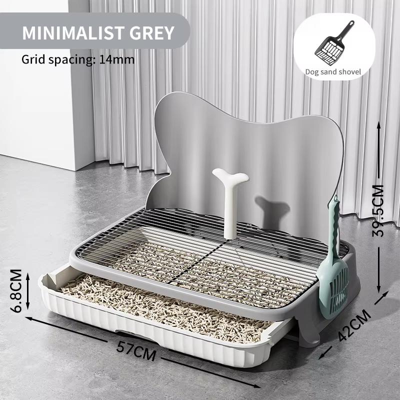 Durable Drawer-Style Dog Toilet with Iron Grid | Easy to Clean, Hygienic Pet Potty Trainer