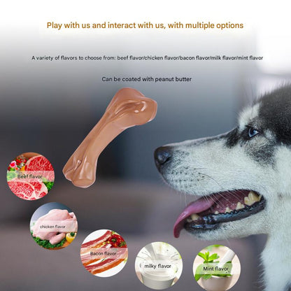 Durable Nylon Dog Chew Bone Toy | Teeth Cleaning &amp; Interactive Training Stick for Medium &amp; Large Dogs