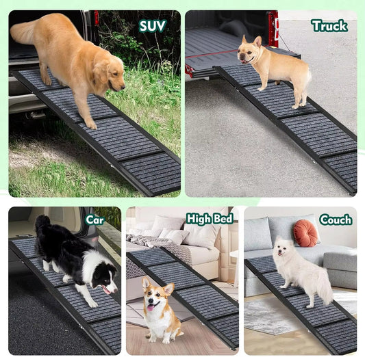 Foldable Felt Dog Car Ramp | Portable Non-Slip Pet Ladder for SUVs, Trucks & Indoor Use