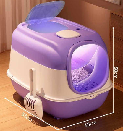 Enclosed Cat Litter Box with Door | Odor Control, Easy Clean & Wholesale Available