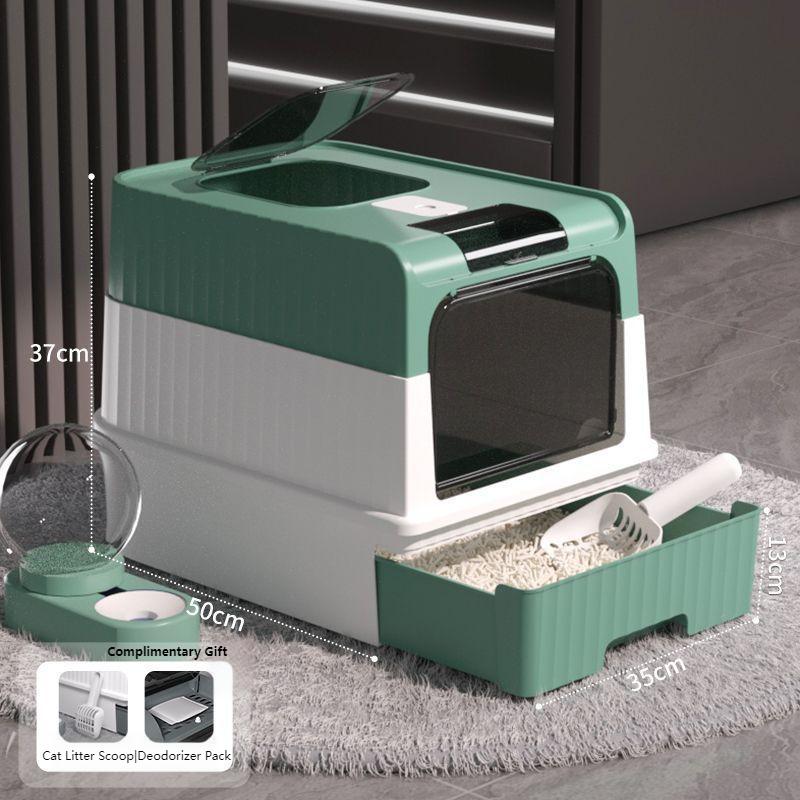 Multi-Function Drawer Cat Litter Box with UV Sterilizer | Enclosed & Odor-Free for Large Cats, Pet Shops & Veterinary Use