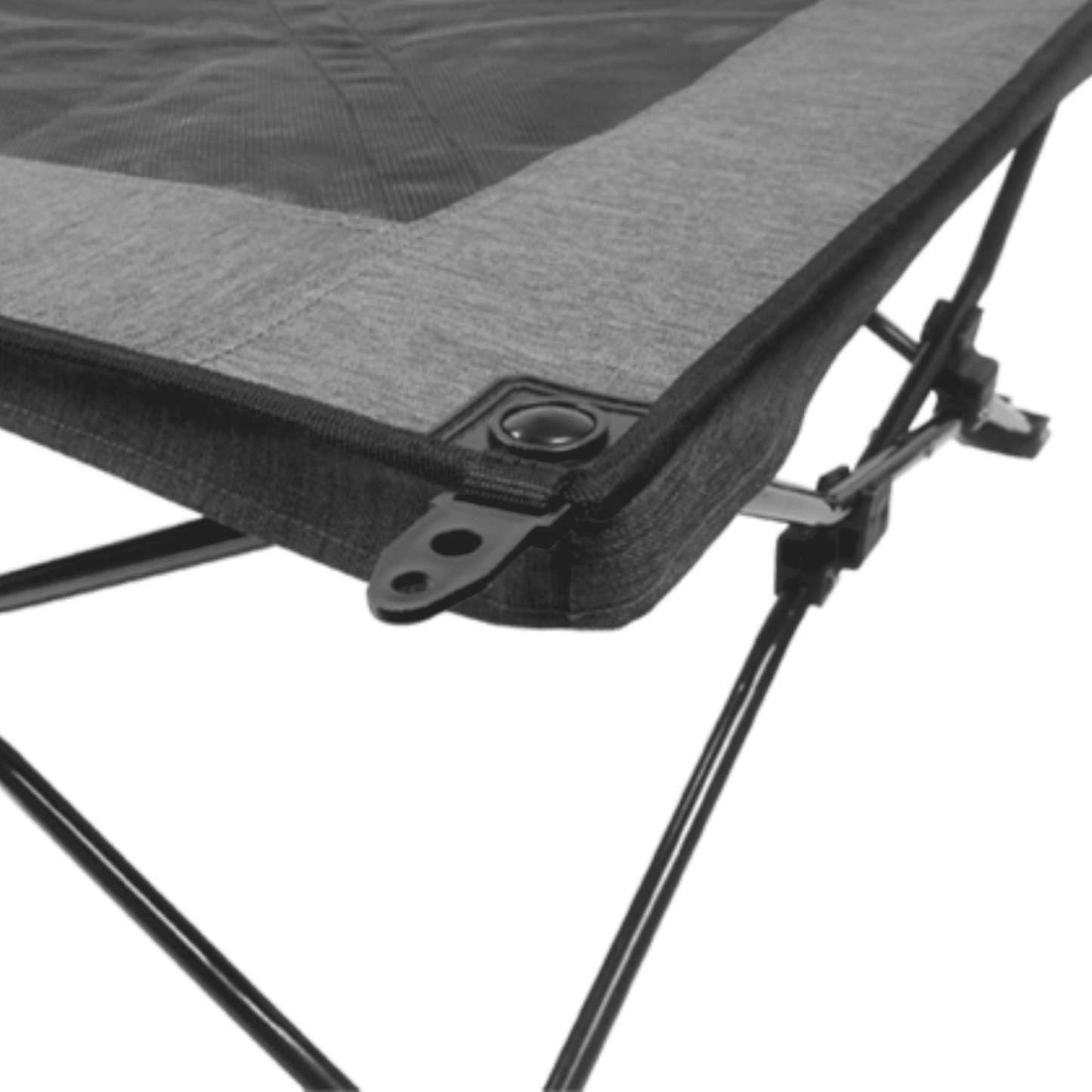 Outdoor Foldable Elevated Dog Bed with Sunshade Tent – Double-Layer Breathable Raised Pet Cot | Portable, Waterproof & Anti-Tear Dog Camping Bed for Medium & Large Dogs