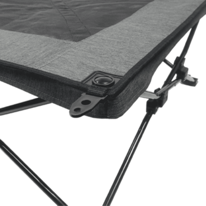 Outdoor Foldable Elevated Dog Bed with Sunshade Tent – Double-Layer Breathable Raised Pet Cot | Portable, Waterproof & Anti-Tear Dog Camping Bed for Medium & Large Dogs