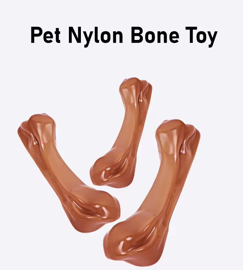 Durable Nylon Dog Chew Bone Toy | Teeth Cleaning &amp; Interactive Training Stick for Medium &amp; Large Dogs