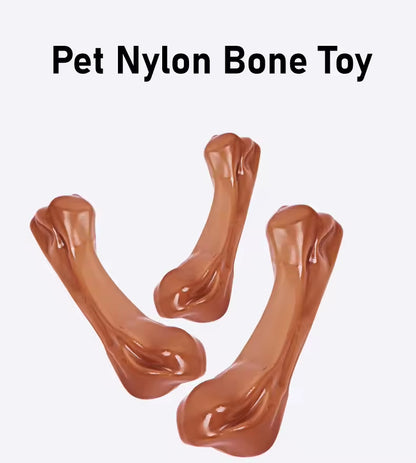 Durable Nylon Dog Chew Bone Toy | Teeth Cleaning &amp; Interactive Training Stick for Medium &amp; Large Dogs