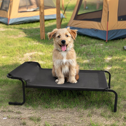 Outdoor & Indoor Elevated Dog Bed | Teslin Breathable Cooling Pet Cot for Medium & Large Dogs | Chew-Resistant, Heavy-Duty & Easy to Clean