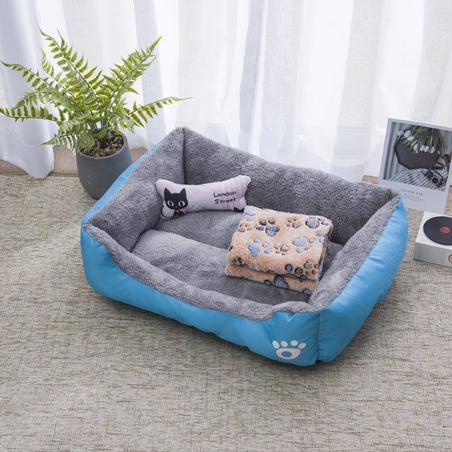 Waterproof & Scratch-Resistant Pet Bed | Plush Dog & Cat Cushion | Washable Oxford Fabric Kennel Mat | Anti-Dirt & Durable Pet Sleeping Pad