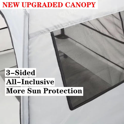 Outdoor Elevated Dog Tent Bed with Canopy  Portable Pet Cot for Camping, Beach & Backyard  Sun Protection & Cooling Dog Cot