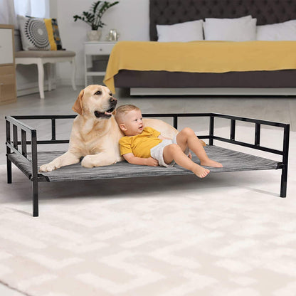 Elevated Steel Frame Dog Bed | Waterproof, Breathable, Durable, and Easy to Clean | Outdoor & Indoor Pet Bed for Dogs