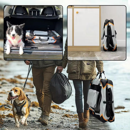Foldable Outdoor Car Pet Crate | Extra Large Portable Dog Travel Kennel | Collapsible Cat & Dog Carrier for Car, Home & Outdoor Use