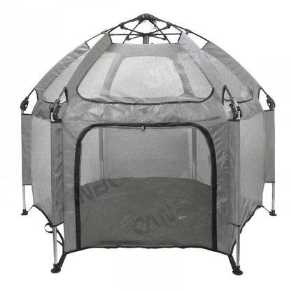 Breathable Customizable Outdoor Quick-Setup Foldable Playpen Tent for Pets & Kids | Portable, Anti-Bite, Visual Dog Tent for Indoor & Outdoor Use