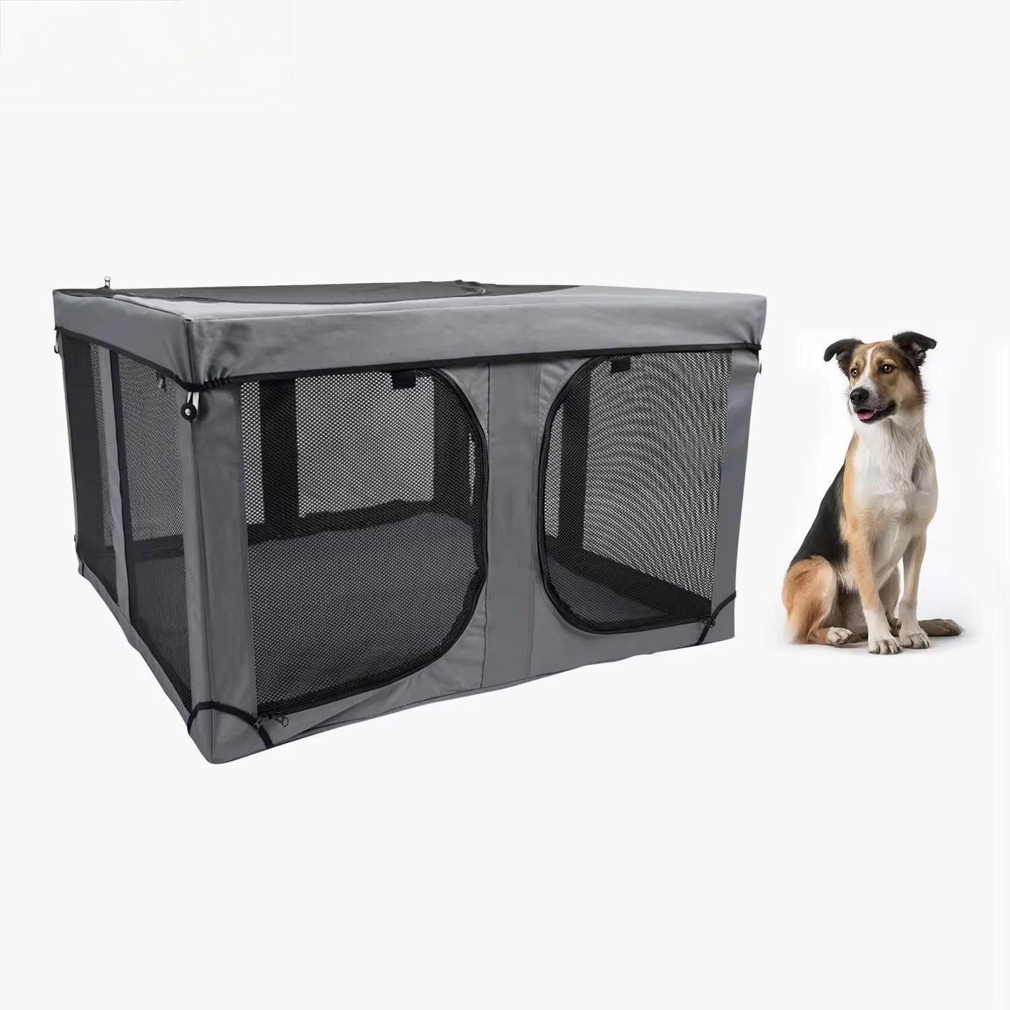 Portable Foldable Pet Playpen | Oxford Cloth Cat & Dog Crate | Large Breathable Pet House for Indoor, Outdoor & Travel