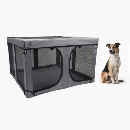 Portable Foldable Pet Playpen | Oxford Cloth Cat & Dog Crate | Large Breathable Pet House for Indoor, Outdoor & Travel