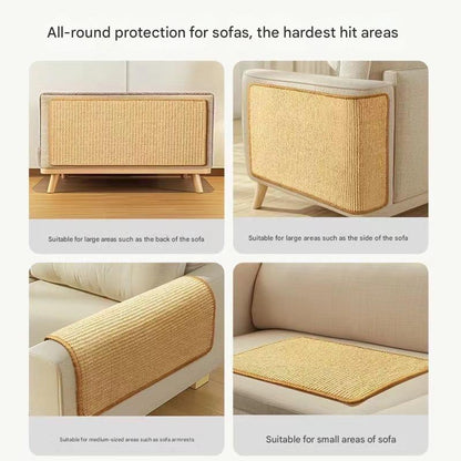 Wall-Mounted Sisal Cat Scratcher Pad | No-Shed Scratch Board Protector for Sofa & Furniture | Durable, Washable Cat Claw Mat – Multiple Sizes