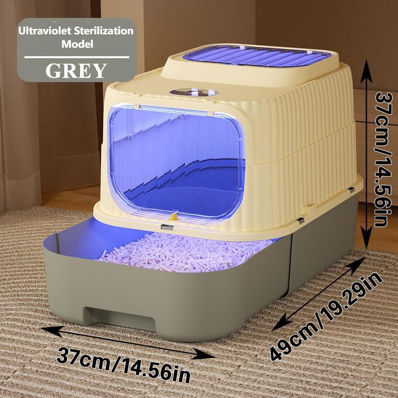 Multi-Functional Cat Litter Box | Easy-Clean Drawer, Odor & Germ Control, Wholesale Available