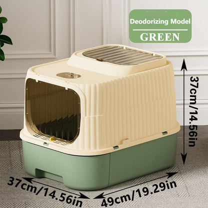 Multi-Functional Cat Litter Box | Easy-Clean Drawer, Odor & Germ Control, Wholesale Available