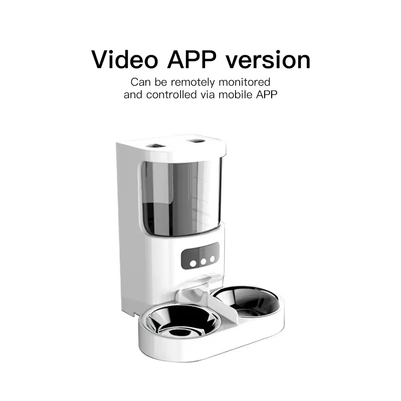 Automatic Pet Feeder with Timer & Portion Control | Smart Cat & Dog Food Dispenser | 4L Capacity | APP Control & Camera